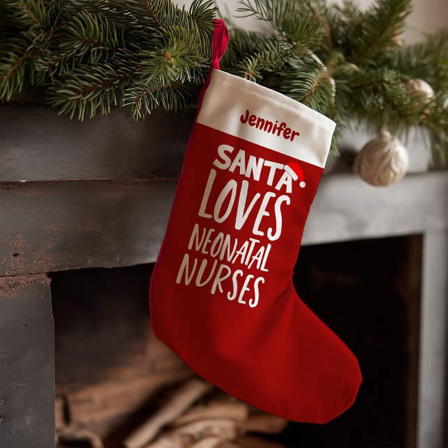 Funny Cute Neonatal Nurse Christmas Small Christmas Stocking (Creator Uploaded)