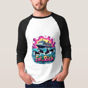 Funny Cute Orca Whale Eat The Rich T-Shirt