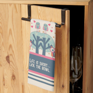 Funny Cute Owls Funny Personalised Quote  Tea Towel