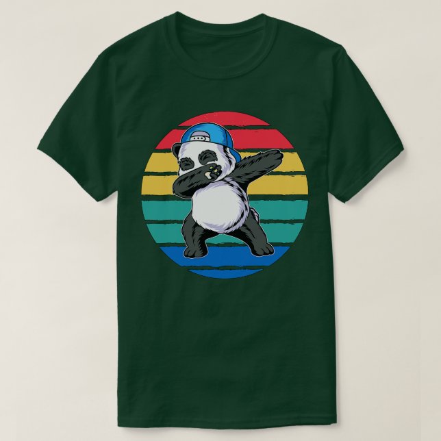 Funny Cute Panda Dabbing T-Shirt (Design Front)