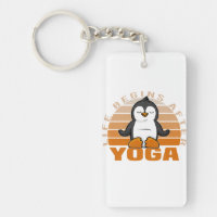 Funny cute penguin doing yoga. funny yoga poses