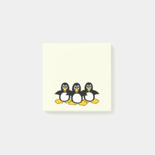 Funny Cute Penguins Yellow Cute Post-it Notes