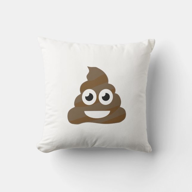 Funny Cute Poop Emoji Cushion (Front)