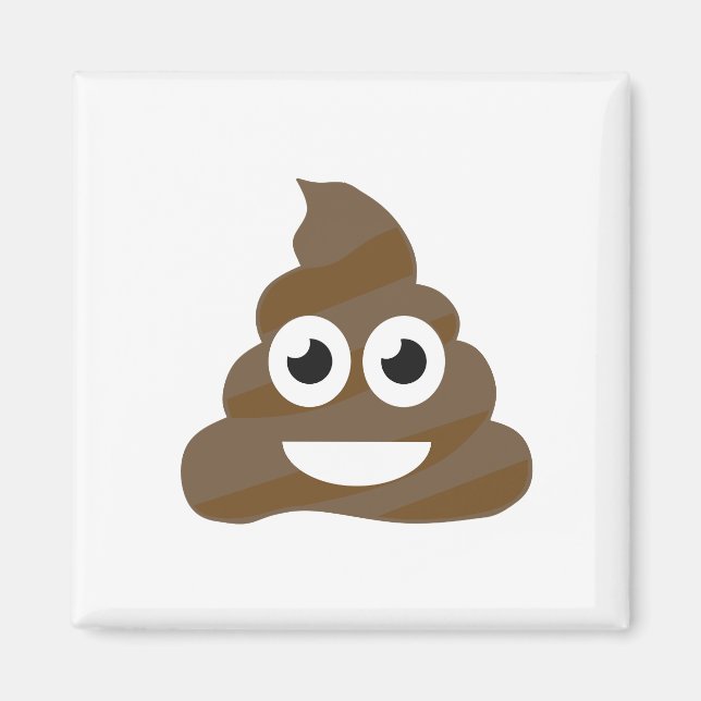 Funny Cute Poop Emoji Magnet (Front)