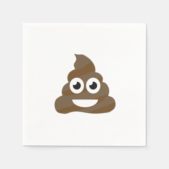 Funny Cute Poop Emoji Napkin (Front)