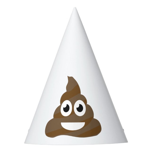Funny Cute Poop Emoji Party Hat (Front)