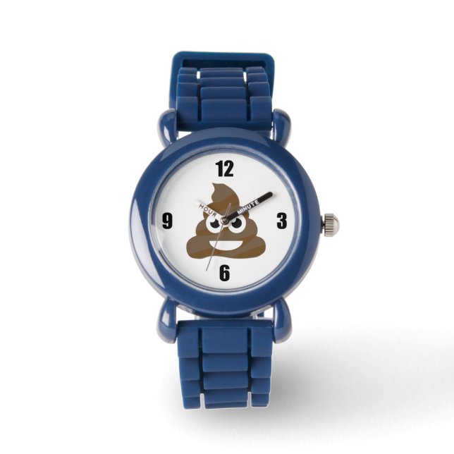 Funny Cute Poop Emoji Watch (Front)