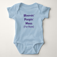 Funny Cute Poopin Mess Poop Humour Baby Boy Romper
