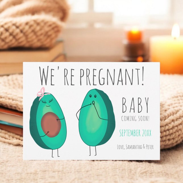 Funny cute pregnant avocado couples baby pregnancy announcement (Funny cute pregnant avocado couples baby pregnancy announcement)