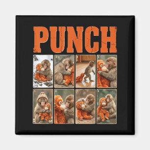 Funny cute punch monkey macaque meme japanese magnet