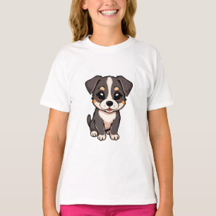 Funny Cute Puppy – Adorable Cartoon Dog Lover Desi T-Shirt