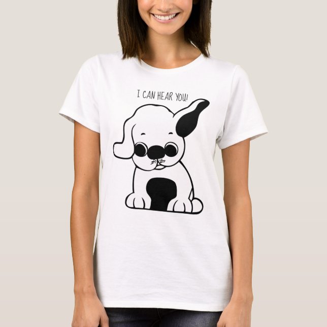 Funny Cute Puppy T-Shirt (Front)