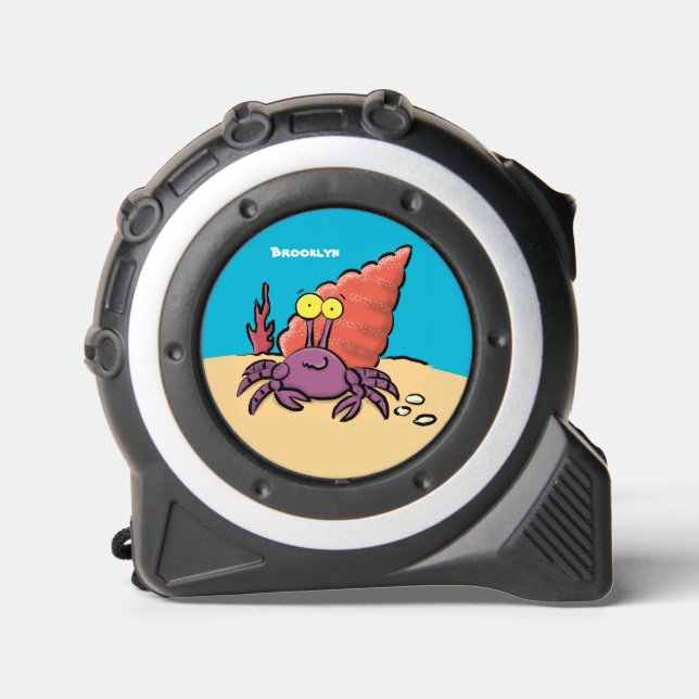 Funny cute purple cartoon hermit crab 1 (Front)