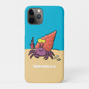 Funny cute purple cartoon hermit crab Case-Mate iPhone case