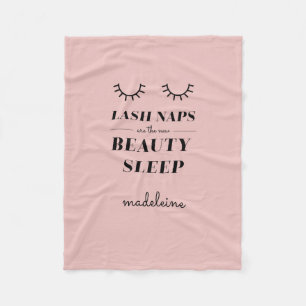 Funny Cute Quote Lash Nap Blanket Baby Pink