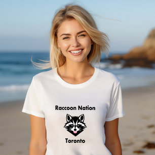 Funny Cute Raccoon Nation Toronto Light-Color T-Shirt