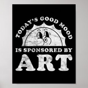 Funny Cute Retro Vintage Art Or Art Teacher  Poster