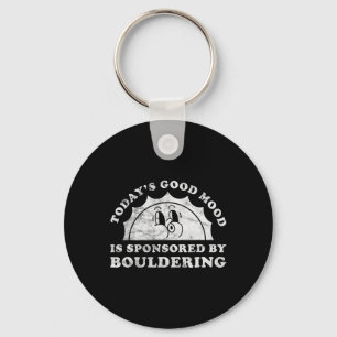 Funny Cute Retro Vintage Bouldering Rock Climbing Key Ring