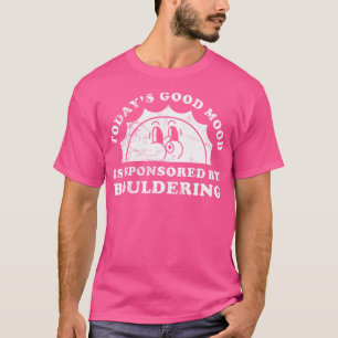 Funny Cute Retro Vintage Bouldering Rock Climbing T-Shirt