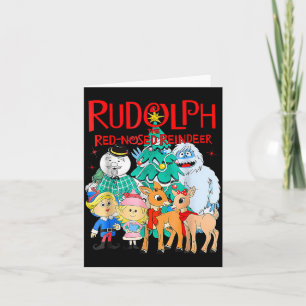 Funny Cute Rudolph The Red Nosed Reindeer Christma Card
