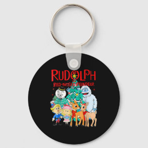 Funny Cute Rudolph The Red Nosed Reindeer Christma Key Ring