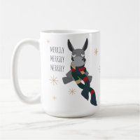 Funny Cute Sarcastically Merry Winter Donkey