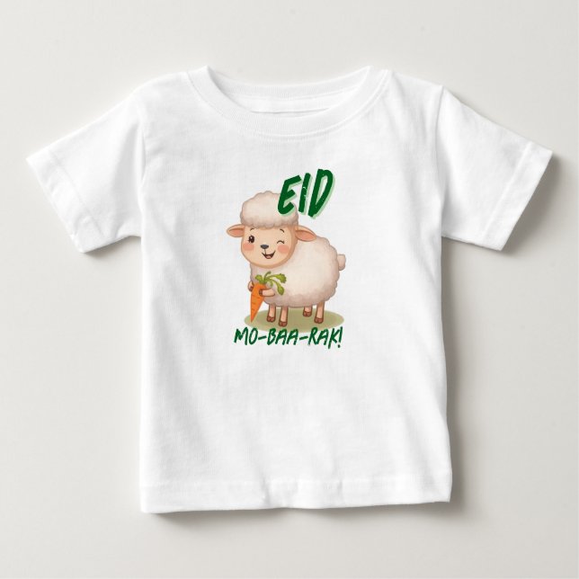 Funny cute Sheep Eid Adha funny Baby Clothes  T-Shirt (Front)