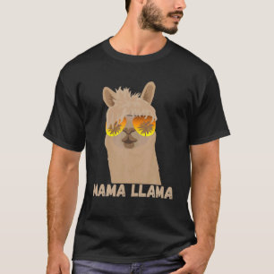 Funny Cute She's A Bad Mama Llama Happy Mothers Da T-Shirt