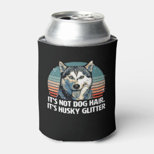 Funny & Cute Siberian Husky Dog Glitter Classic T- Can Cooler