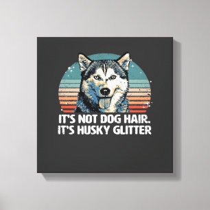 Funny & Cute Siberian Husky Dog Glitter Classic T- Canvas Print