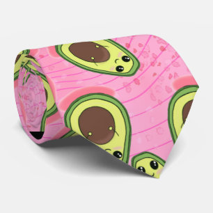 Funny Cute Silly Avocado Guac Colorful Wild Bright Tie