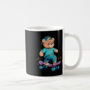 Funny Cute Skateboarding Bear Gift For Men Women K Coffee Mug