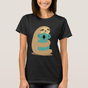 funny cute sloth hugging koala gift T-Shirt