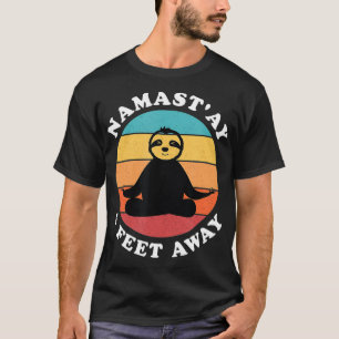 Funny cute sloth yoga namastay social distancing 6 T-Shirt