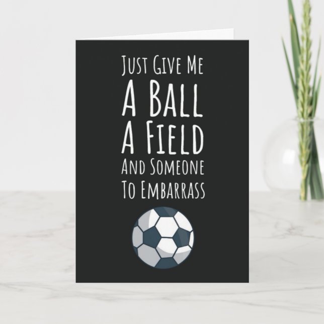 Funny Cute Soccer Birthday Cards Humour For Her (Front)