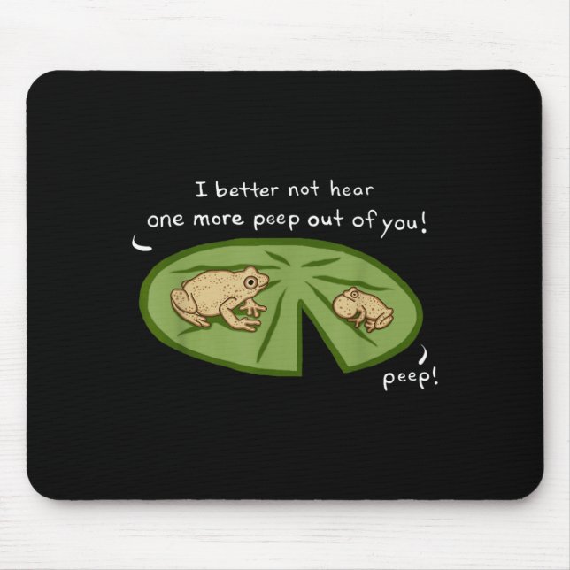Funny Cute Spring Peeper Frogs Lilly Pad Pond Mouse Pad (Front)