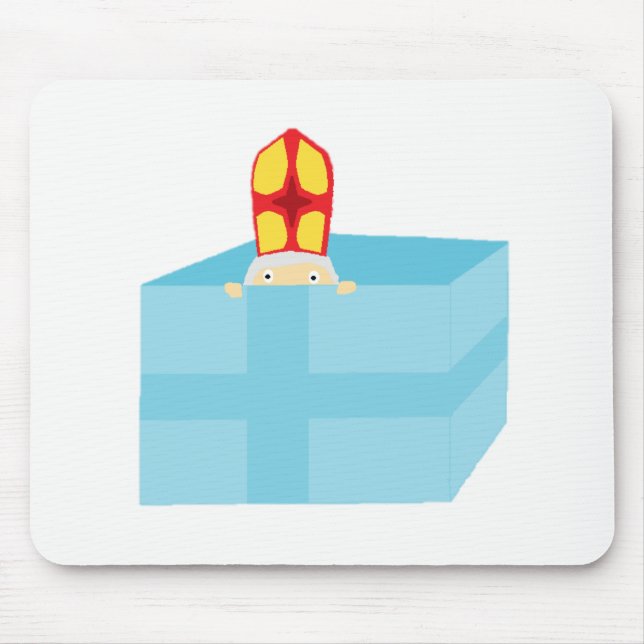 Funny Cute St. Nicholas Dutch Sinterklaas Kids Art Mouse Pad (Front)