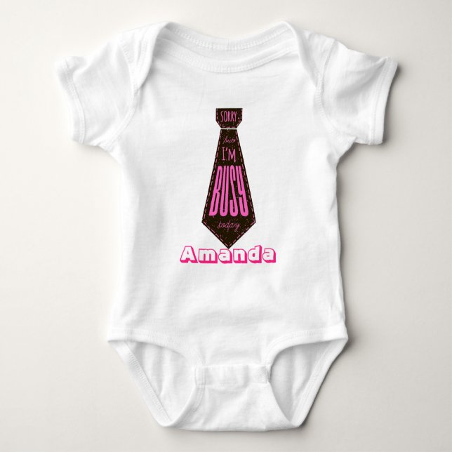 Funny Cute Suit Tie Executive Baby Bodysuit (Front)