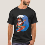 Funny Cute Surfing Santa Christmas T-Shirt<br><div class="desc">Funny Cute Surfing Santa Christmas</div>