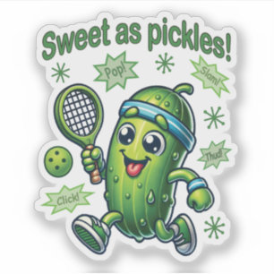 Funny Cute Sweet as Pickles Pickleball