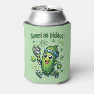 Funny Cute Sweet as Pickles Pickleball Can Cooler