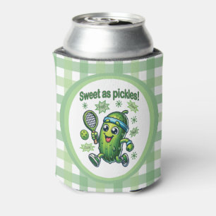 Funny Cute Sweet as Pickles Pickleball Can Cooler