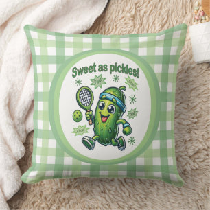 Funny Cute Sweet as Pickles Pickleball Cushion