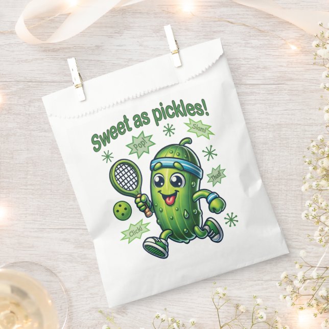 Funny Cute Sweet as Pickles Pickleball Favour Bags (Clipped)
