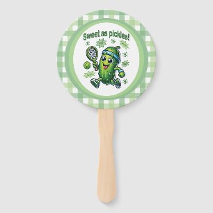 Funny Cute Sweet as Pickles Pickleball Hand Fan