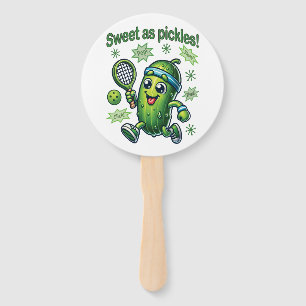Funny Cute Sweet as Pickles Pickleball Hand Fan