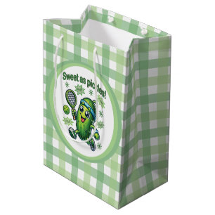Funny Cute Sweet as Pickles Pickleball Medium Gift Bag