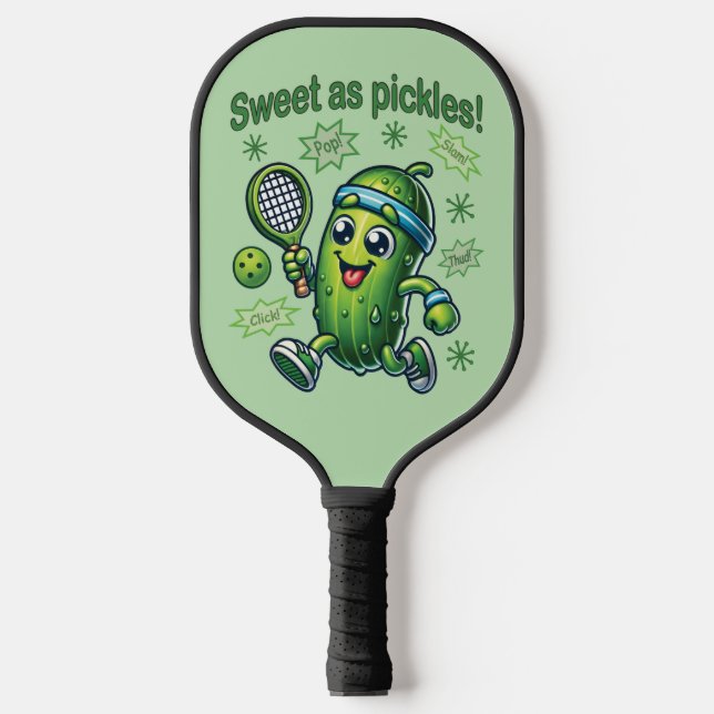 Funny Cute Sweet as Pickles Pickleball Paddle (Front)