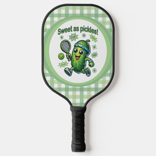 Funny Cute Sweet as Pickles Pickleball Paddle (Front)
