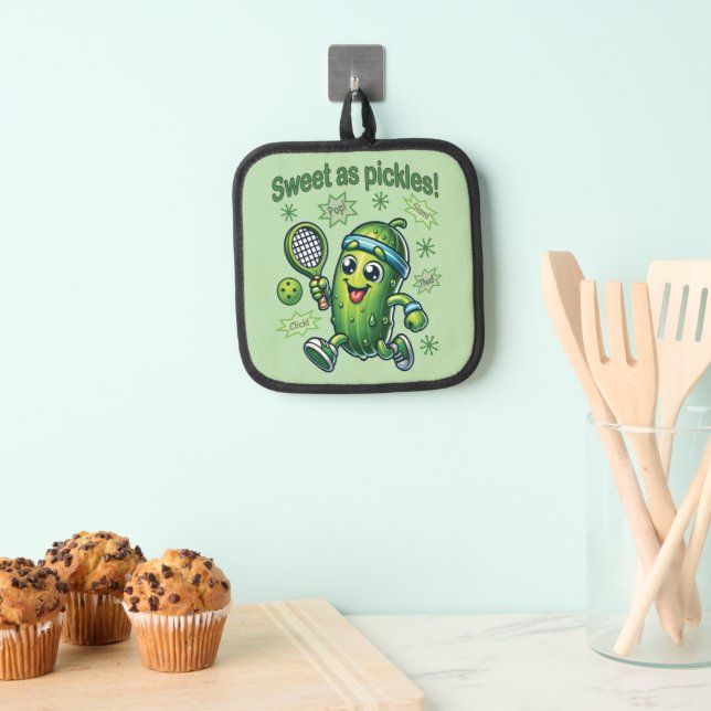 Funny Cute Sweet as Pickles Pickleball Pot Holder (Insitu(Hanging))